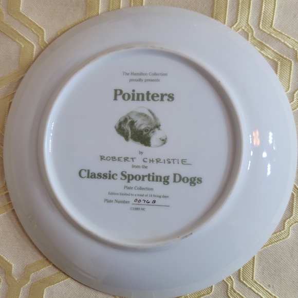 Bundle of 2 decorative collector dog plates - Pointer and Lab - Picture 6 of 8